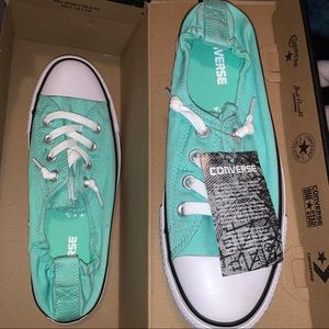 Green glow/white/black brand new converse